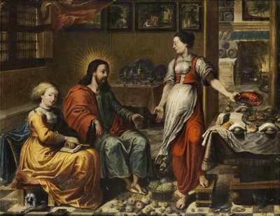 Cristo con Maria e Marta da Unbekannt Unbekannt